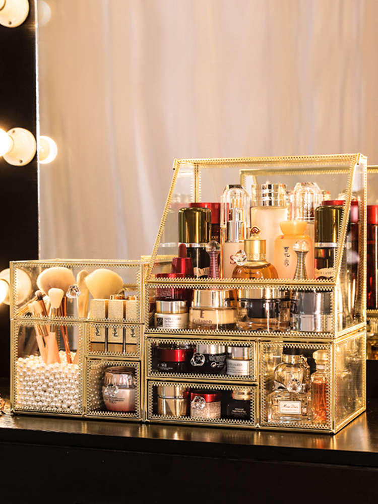 Luxury Skincare Mask - Luxury Glass Cosmetic Storage Box Large