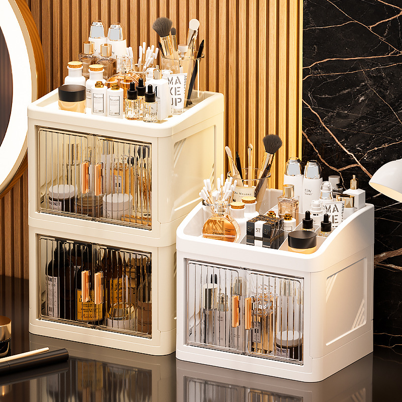 Luxury Skincare Gifts - Layered Makeup Storage Cabinet with Large