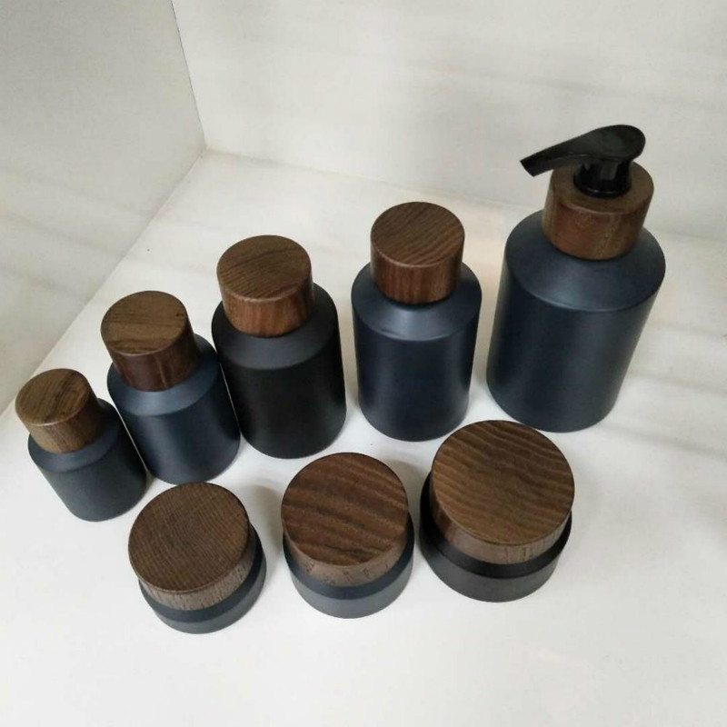 60pcs 120ml black matte glass  - огляд і ціна Luxury Skincare Mask